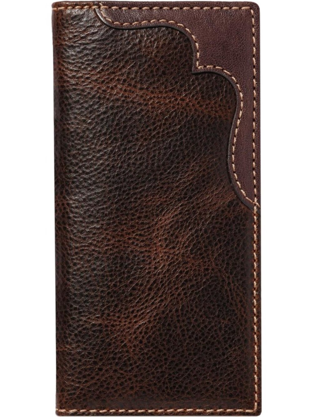 Full Grain Leather Long Bifold Western Wallet for Men, Stylish & Durable Design